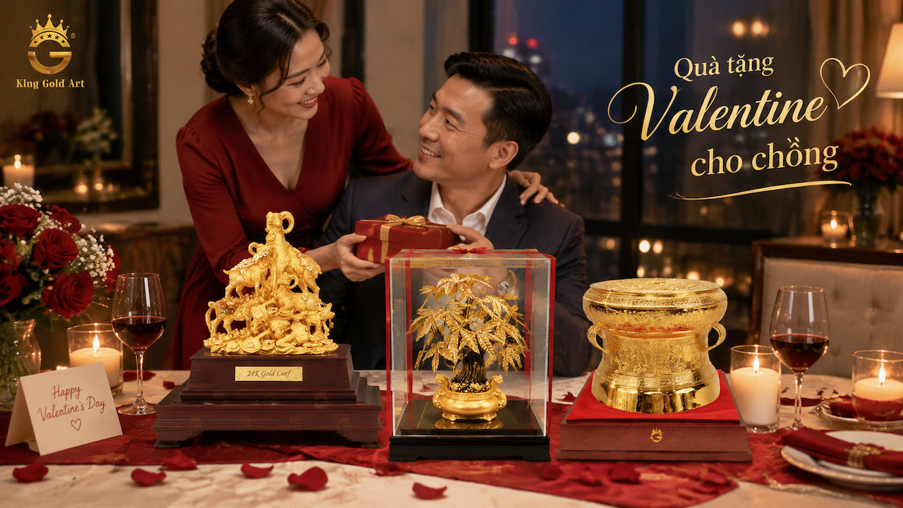 Quà mạ vàng tặng chồng ngày Valentine
