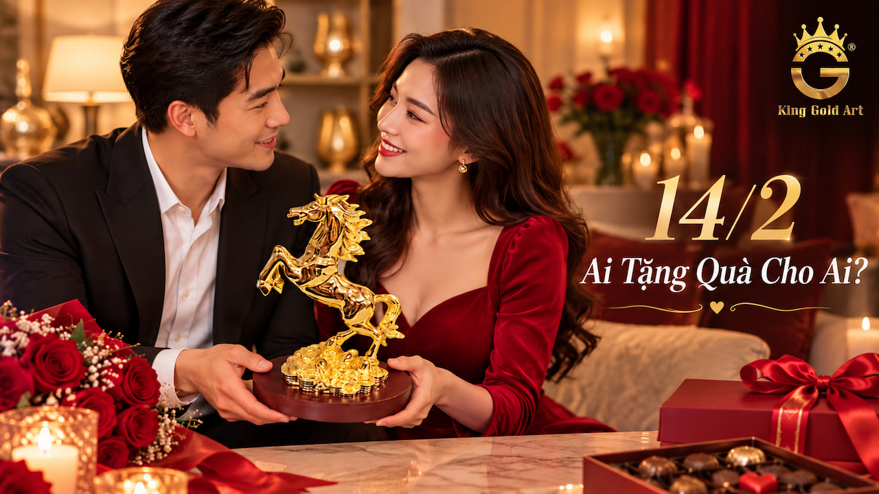 14/2 ai tặng quà cho ai, nam và nữ trao quà Valentine