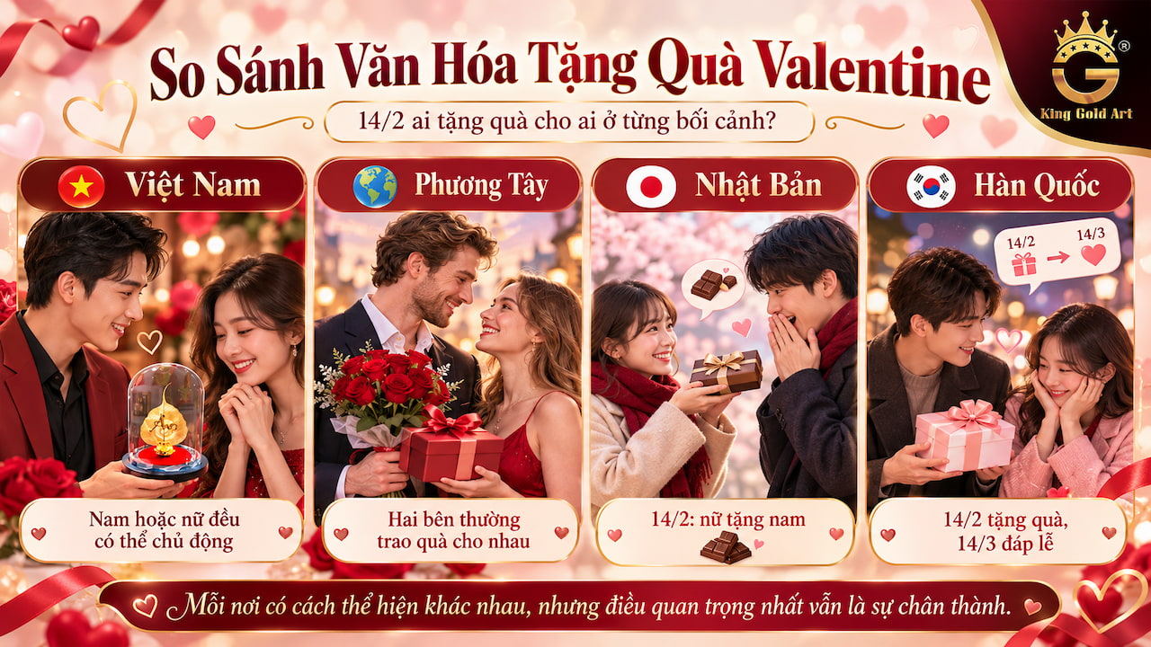 So sánh văn hóa tặng quà Valentine tại Việt Nam Nhật Bản và phương Tây