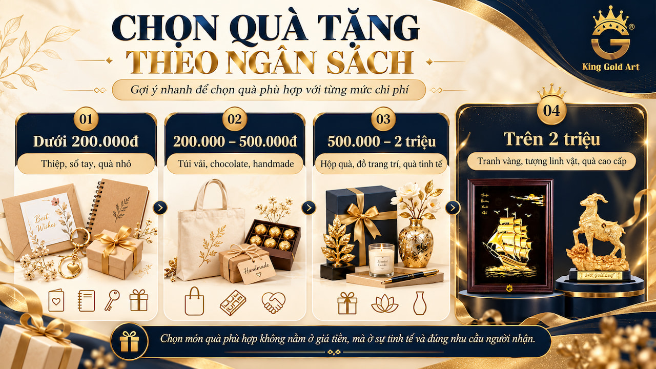 Hướng dẫn chọn quà tặng tại TP.HCM theo bốn mức ngân sách từ dưới 200 nghìn đến trên 2 triệu đồng