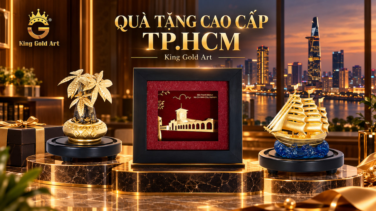 Bộ sưu tập tranh mạ vàng, tượng linh vật và quà tặng cao cấp King Gold Art tại TP.HCM