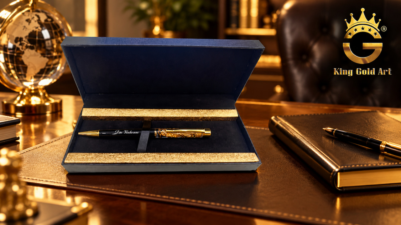 Bút ký mạ vàng 24K King Gold Art dành tặng doanh nhân